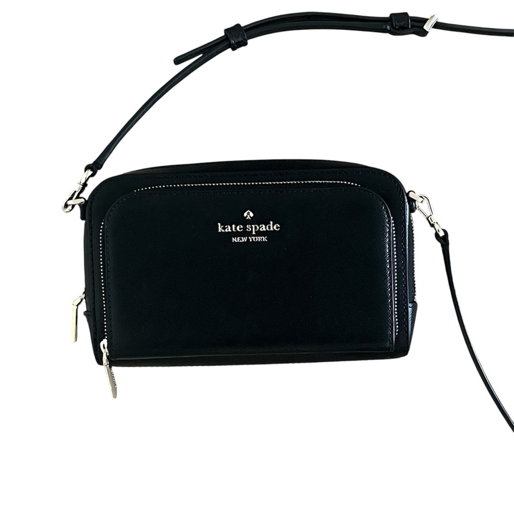 Kate Spade Staci Mini Crossbody Bag Black Saffiano Leather NWOT Designer - Picture 5 of 10